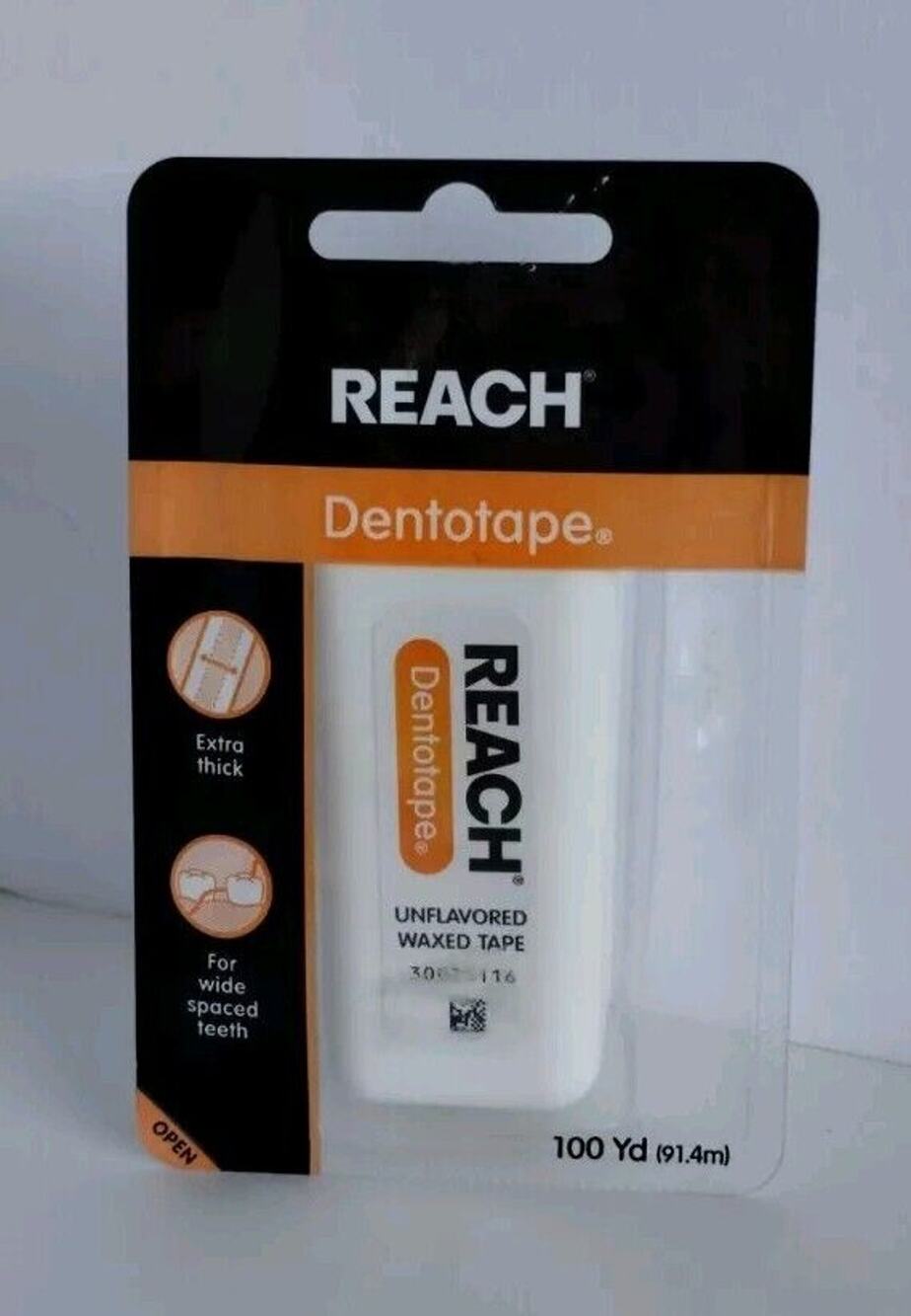 Reach Dentotape Waxed Tape, Unflavored 100 Yards, 1 Count